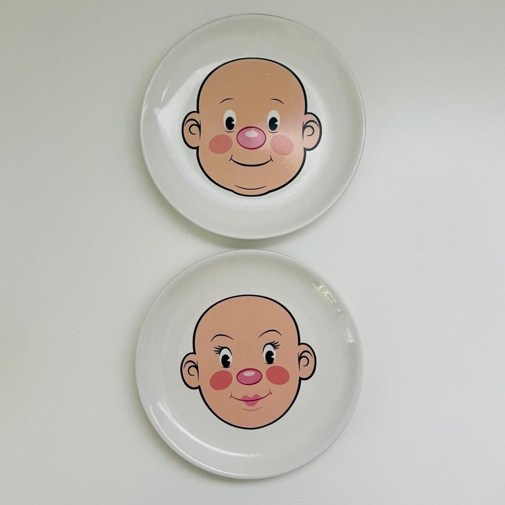 FRED & FRIENDS Plays With His Food Ceramic Plates, Set of 2